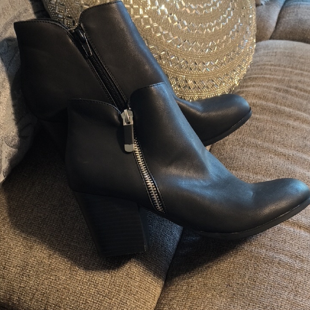 Style & Co. Black Side-Zip Ankle Booties